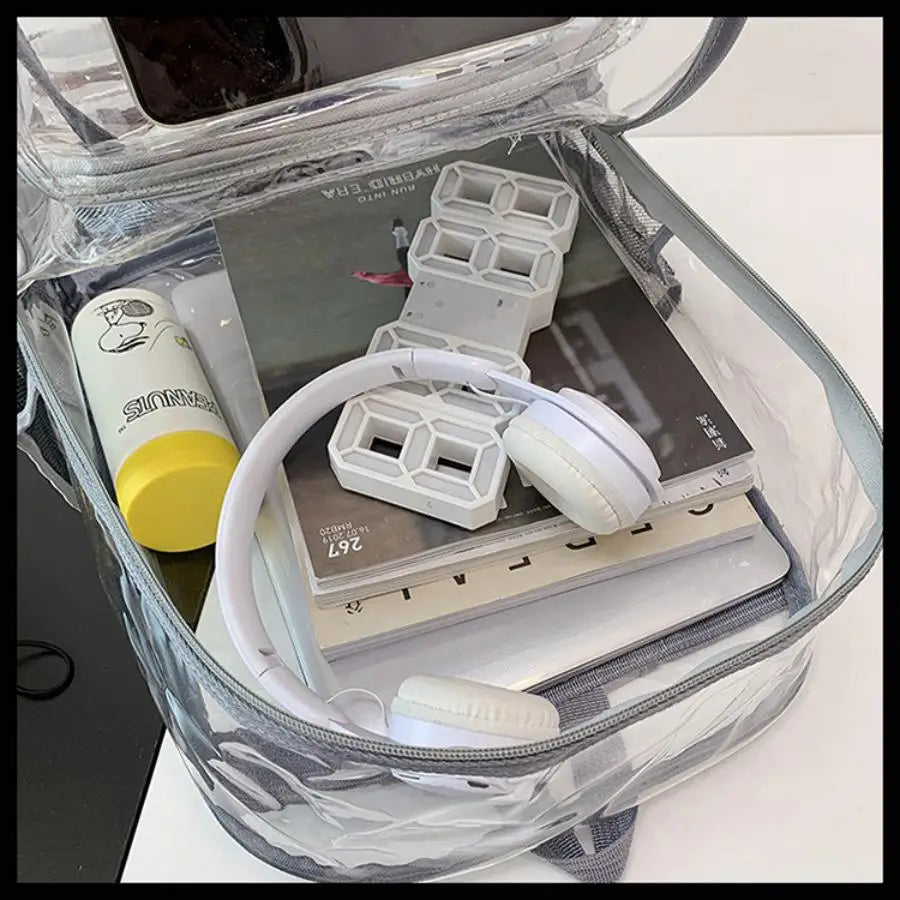 Transparent school backpack