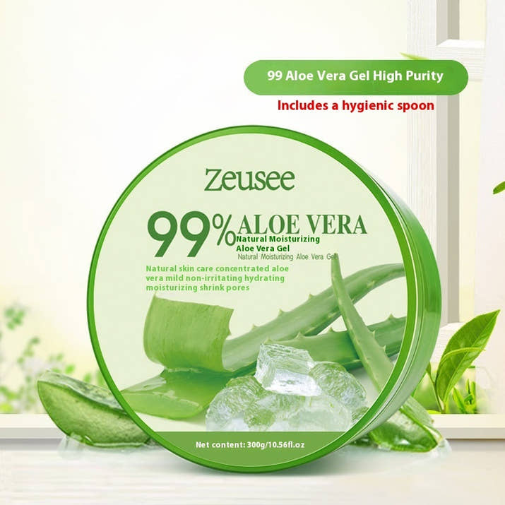 Aloe Vera Gel 98 Acne Control Product Hydrating Moisturizing Facial Cream With Spoon