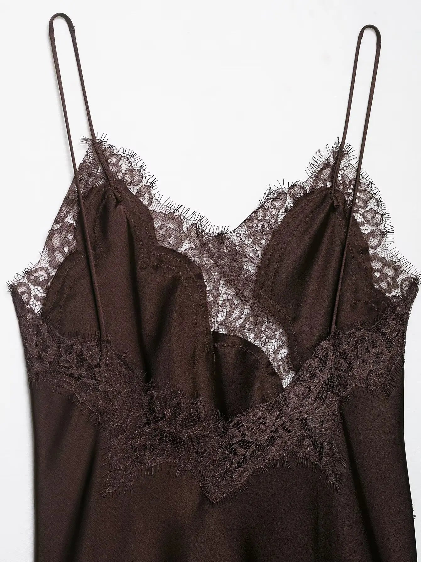 TRAF Lace Asymmetric Dress Summer New 2025 Women's clothing Fashion V-neck Sexy mini dress vest chic French Evening