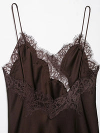 TRAF Lace Asymmetric Dress Summer New 2025 Women's clothing Fashion V-neck Sexy mini dress vest chic French Evening