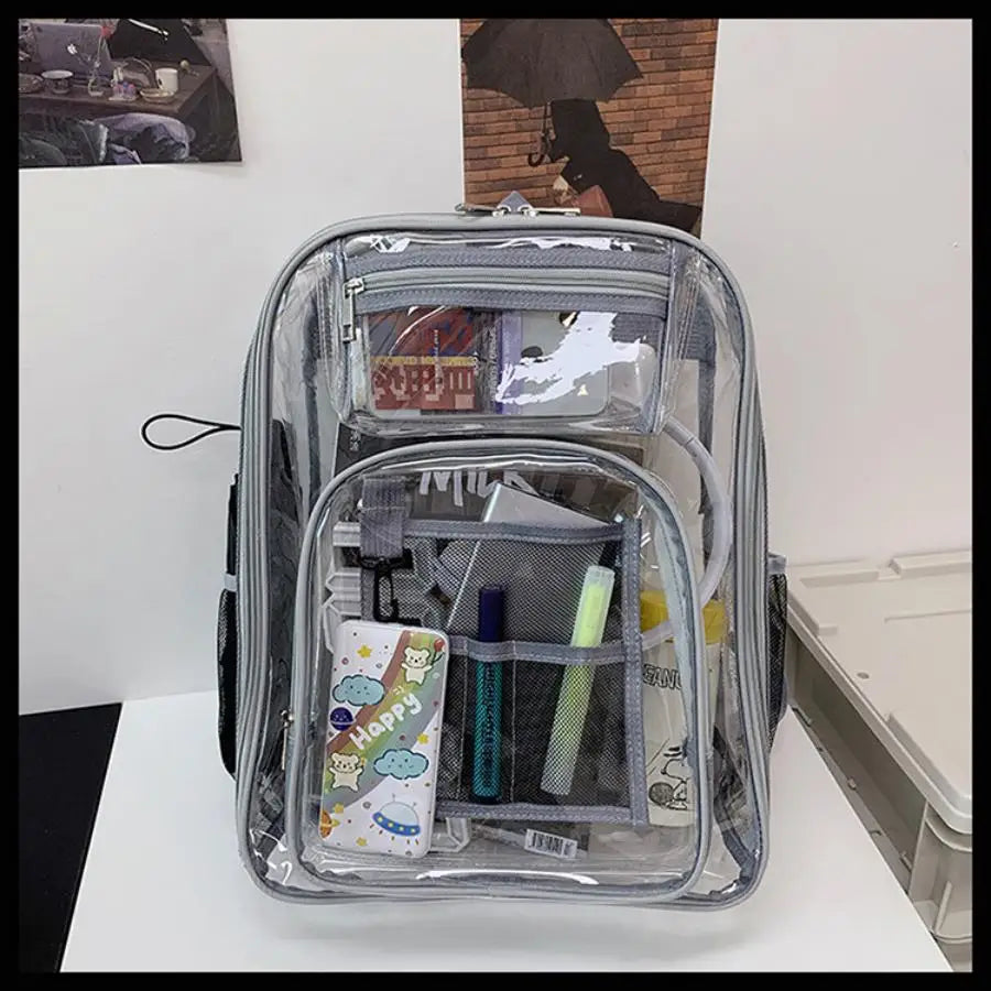Transparent school backpack