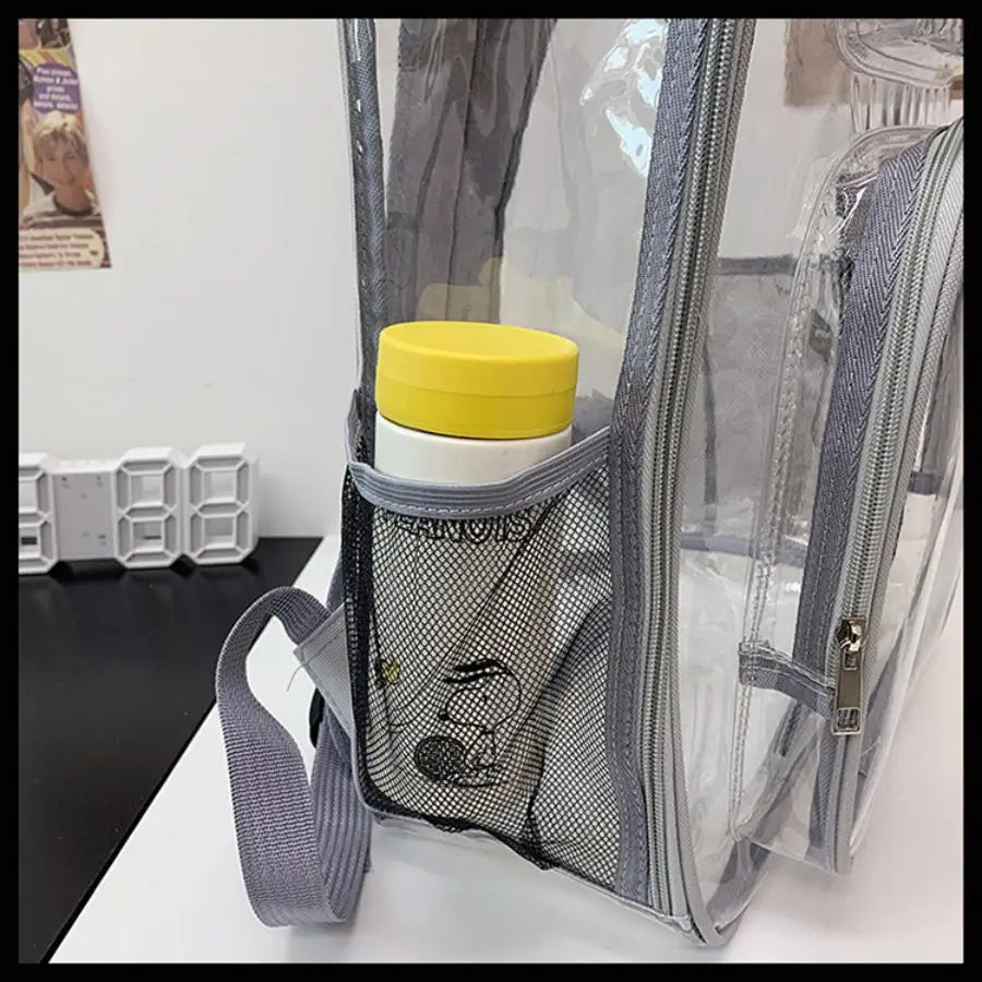 Transparent school backpack
