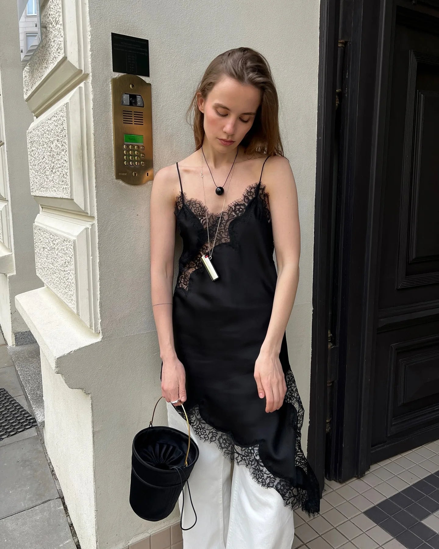Women's Sexy Halter Lace Hem Romantic Dress Fashion Backless Dip Hem Slip Long Dress Lady 2025 Summer Chic Evening Party Vestido